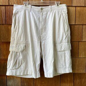 EUC Ralph Lauren Ivory Long Length Cotton Cargo Shorts in Men's 34